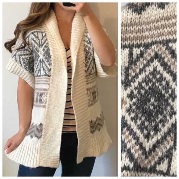 OLD NAVY Chunky Oversized Open Cardigan Sweater Small Missing Belt - Picture 1 of 8